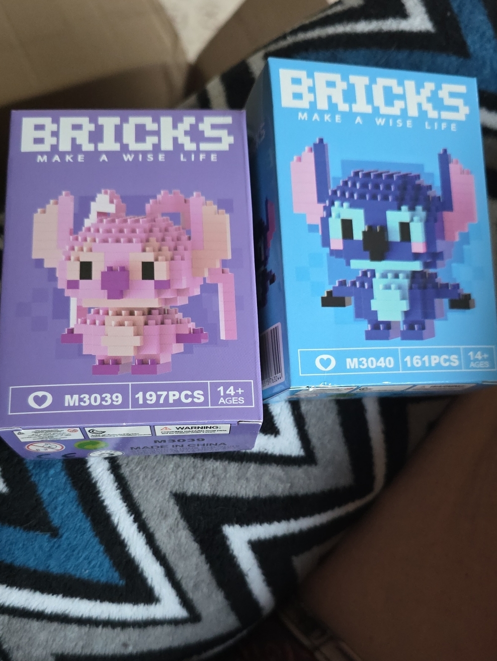 Pink Cute Character Building Blocks Toy - Kids 2 Sets